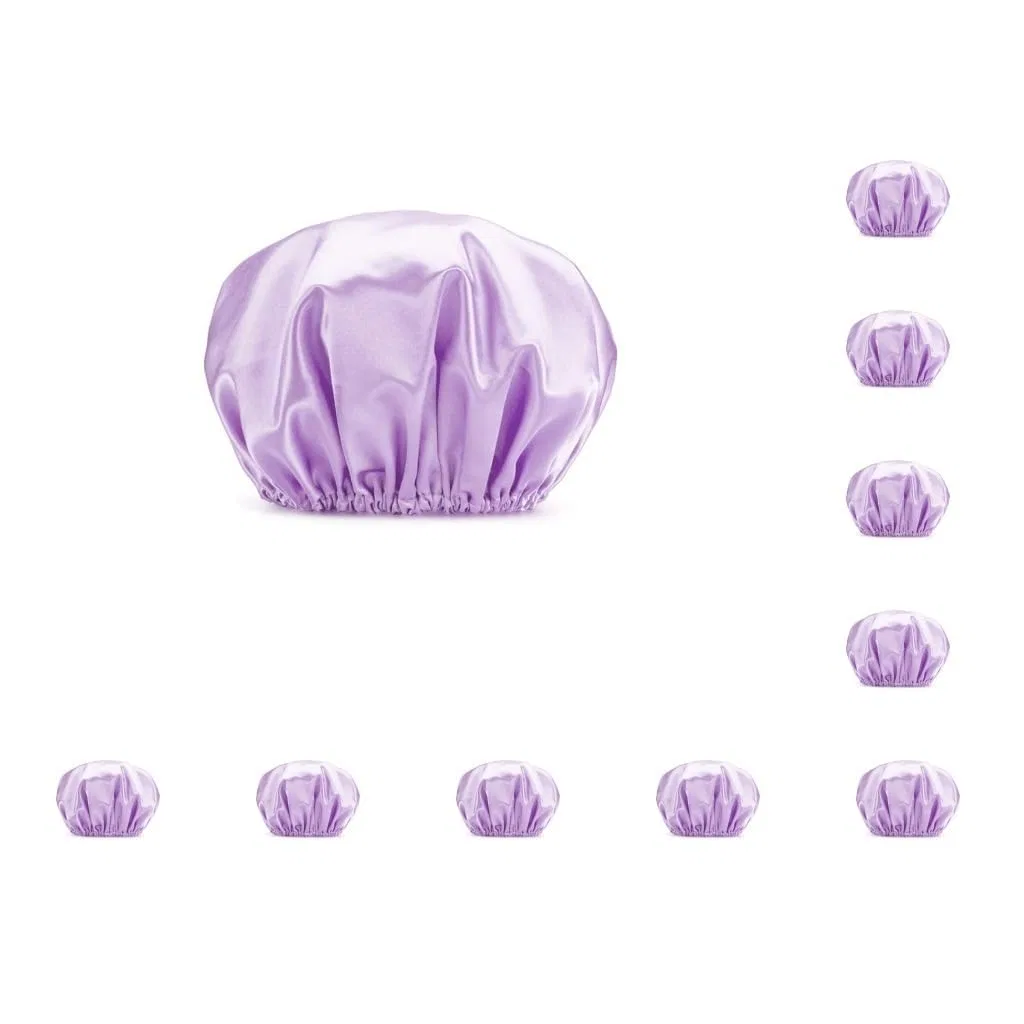 Шапочка для душа набор 10 шт, Satin, Paowsietiviity, 15x10x2 см, Hellviolett