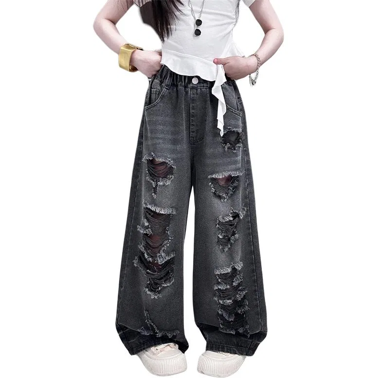 Детские джинсы средней посадки Ripped Pants PLANDOO