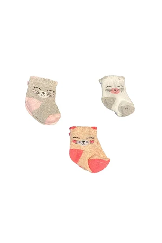 Детские носки хлопковые набор 3 шт Tiril Tiril, White-Pink