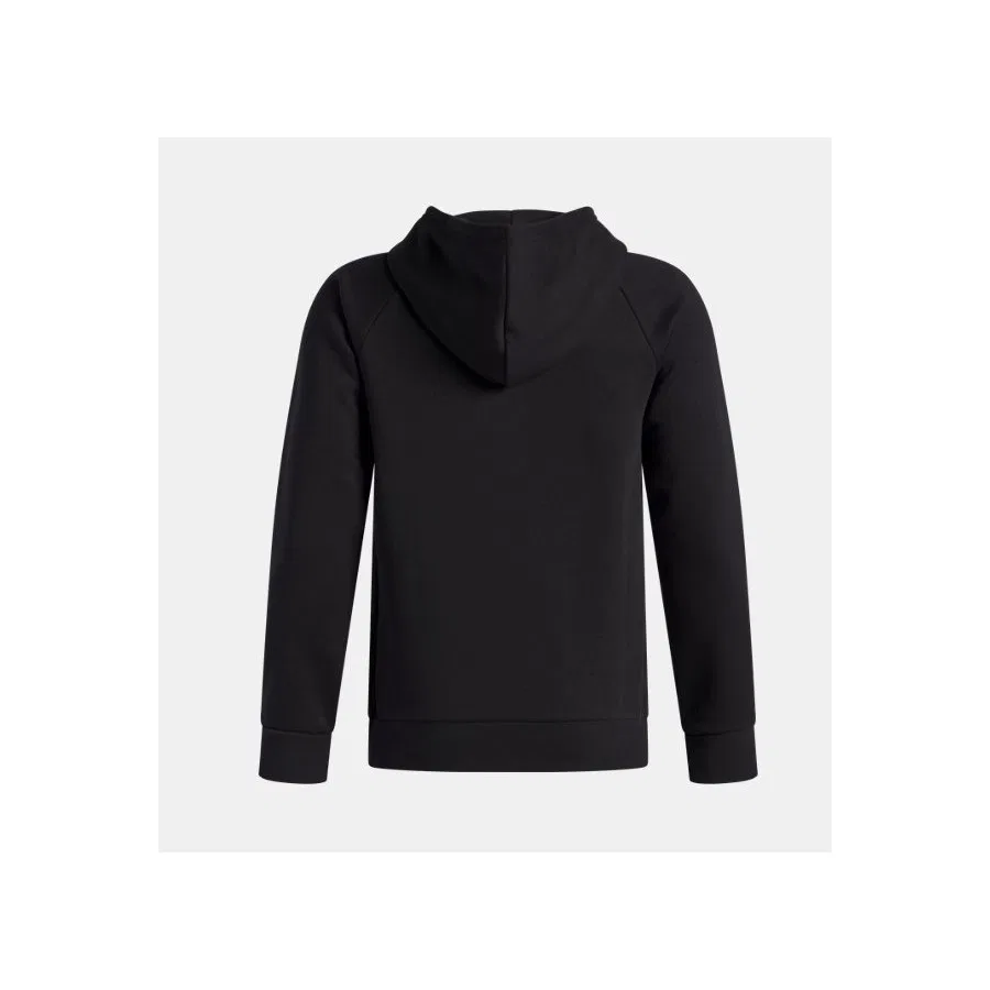 Детский свитшот с капюшоном и флисовой подкладкой UA Rival Fleece Flamin Under Armour, Черный — фото 2