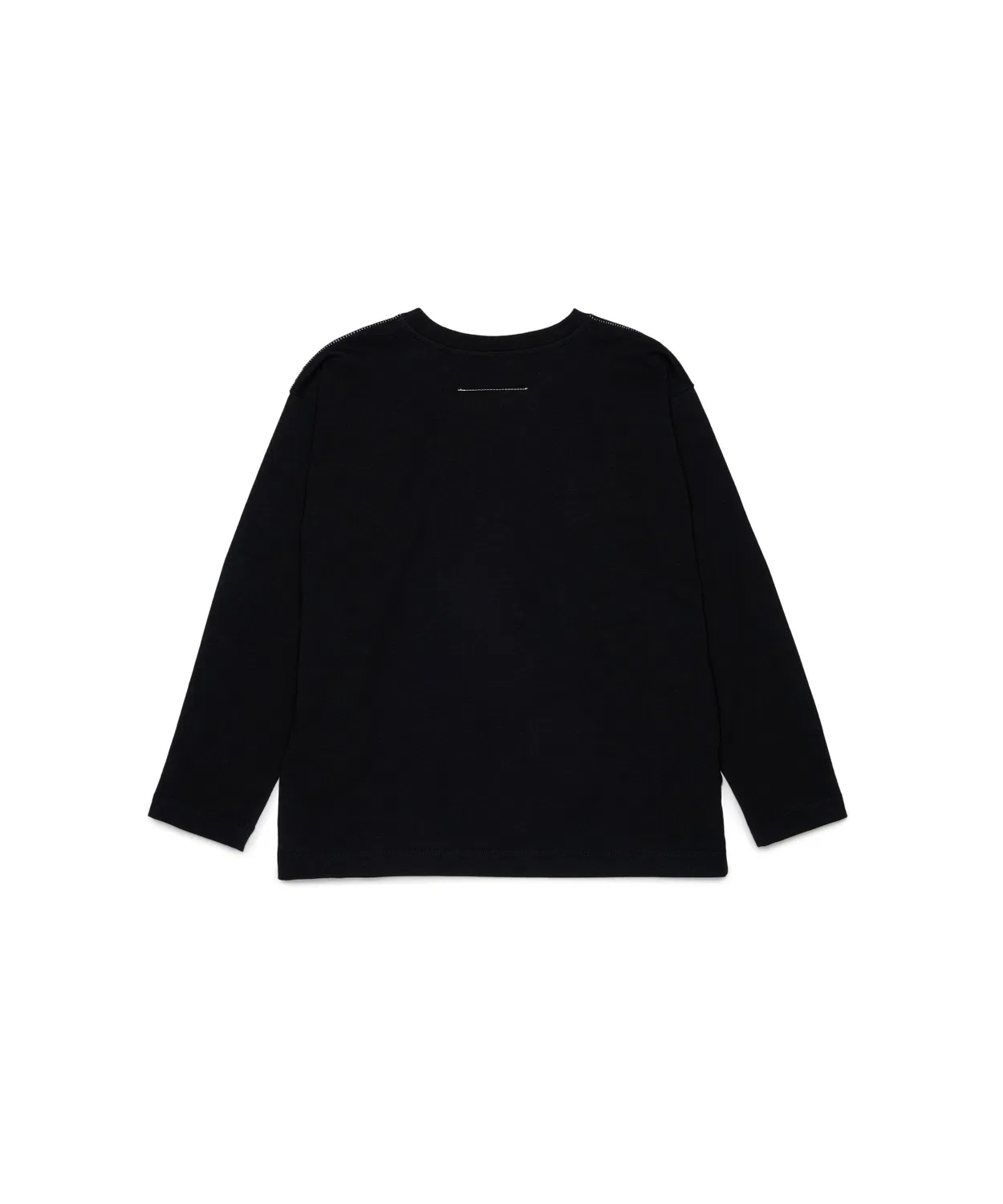 Детская футболка с длинным рукавомMM6 KID MM6 Maison Margiela, черная — фото 2