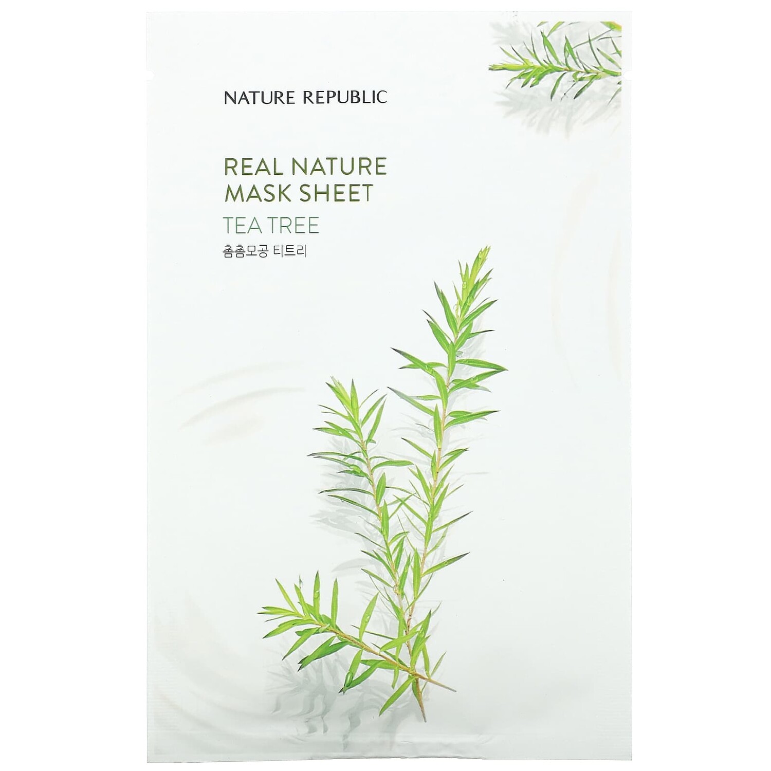 

Тканевая Маска Nature Republic Real Nature для красоты, чайное дерево, 23 мл