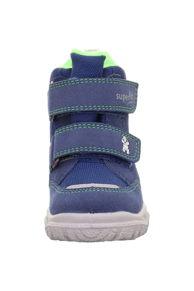 Детские ботинки для девочек водостойкие с липучкой Husky1 Superfit, Blue/Green — фото 3