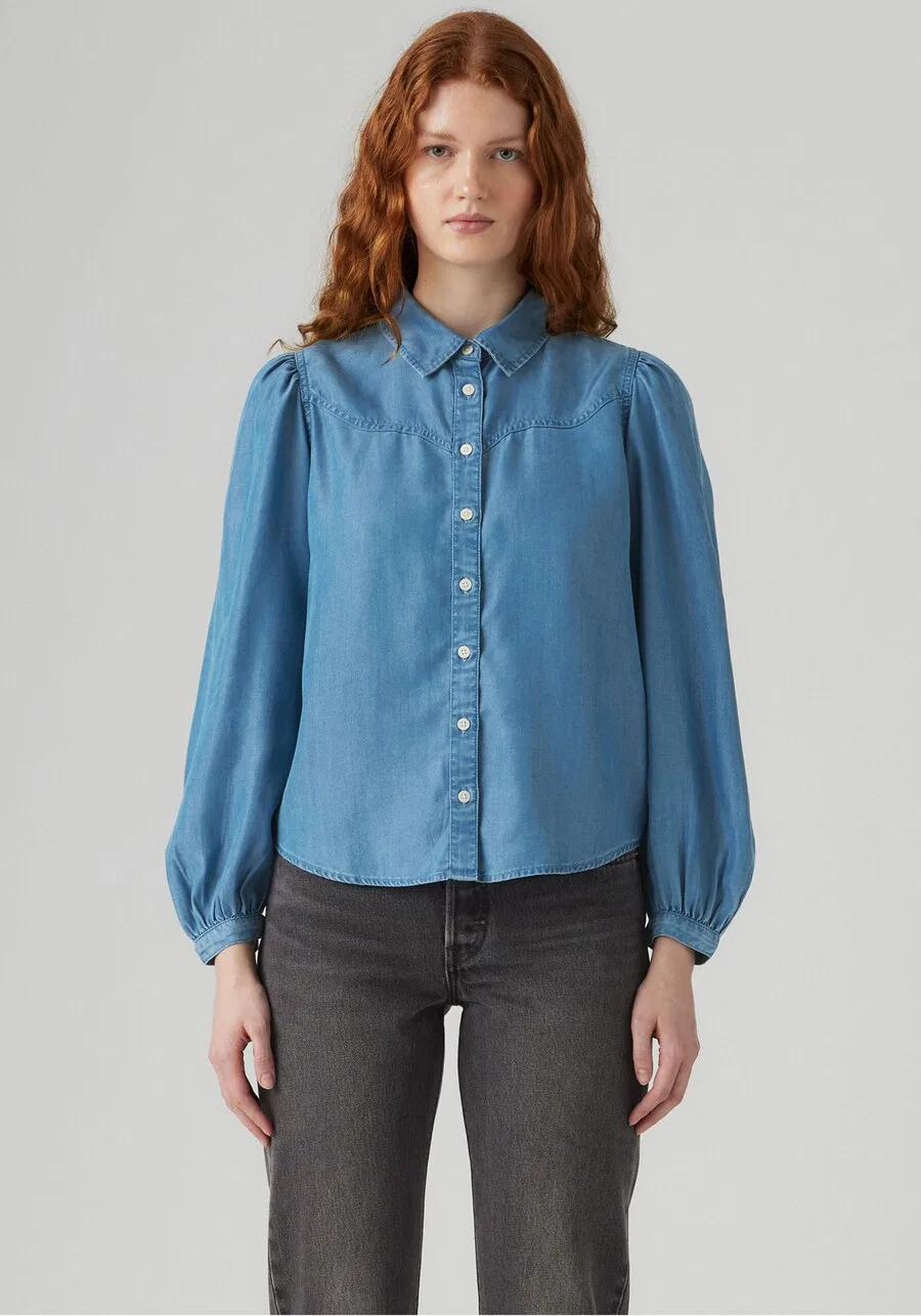 Блузка LEVI'S 'Journey Western Shirt' из синего денима — фото 2
