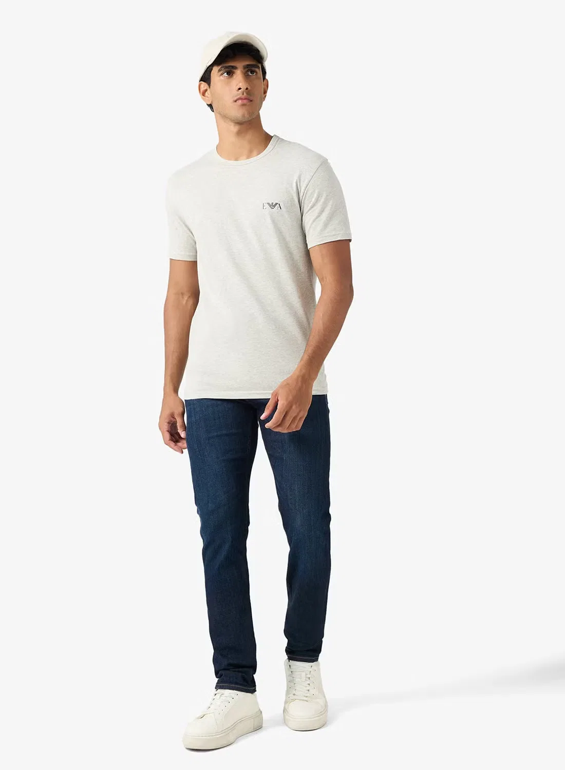 Футболка с логотипом, комплект из 2 штук, Emporio Armani, белый — фото 4