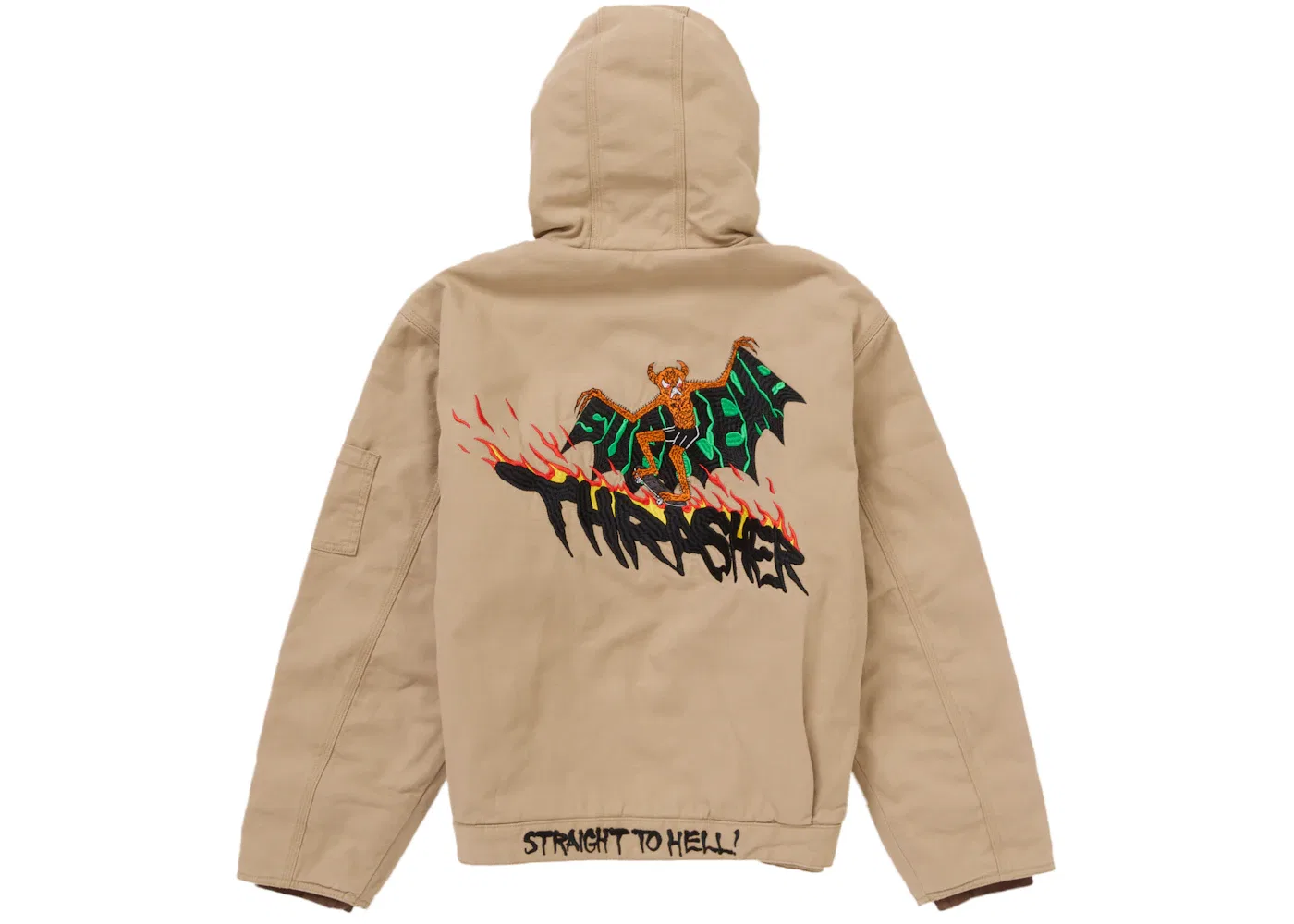 Мужская рабочая куртка с капюшоном Supreme Thrasher, Tan