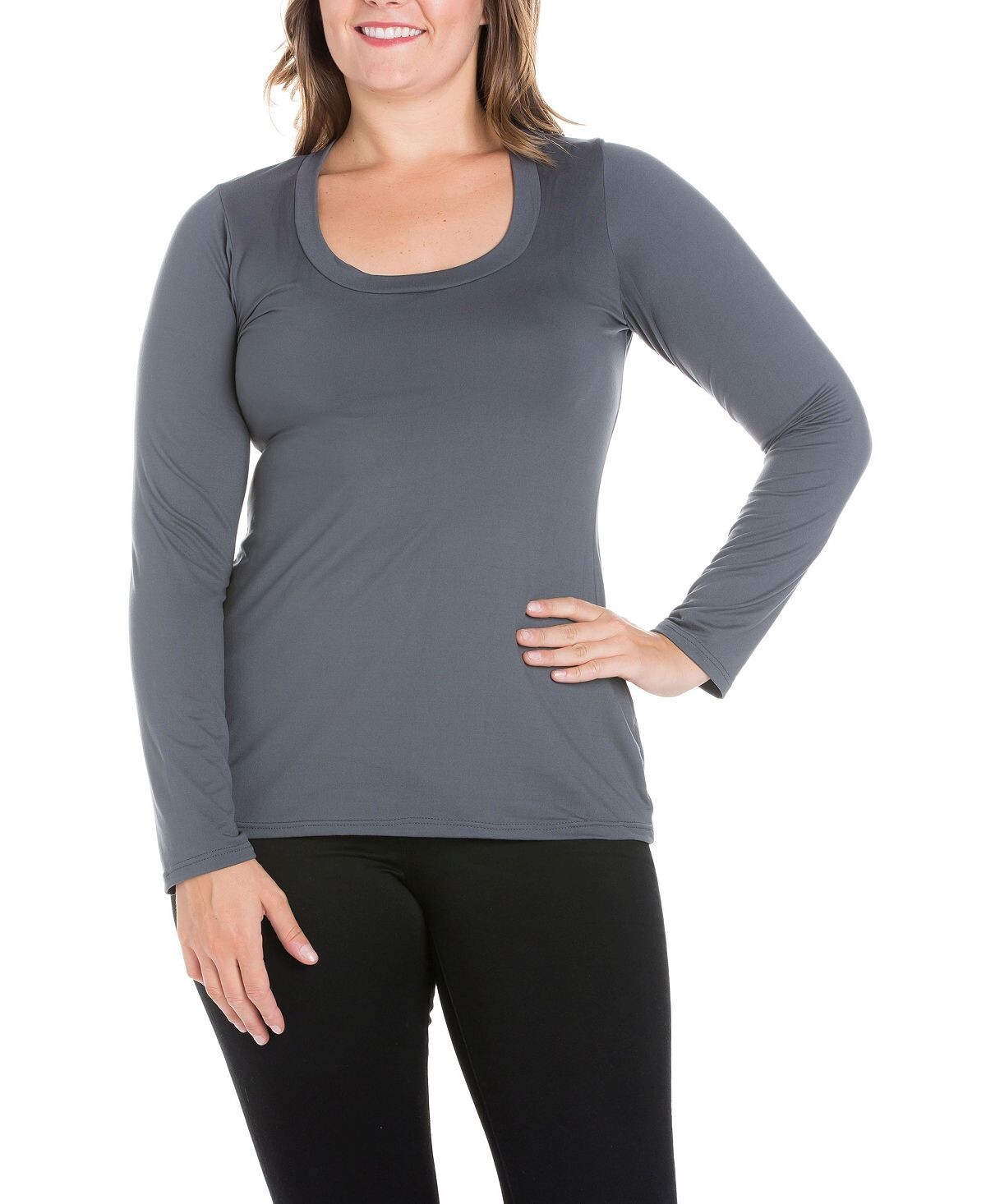 

Женская футболка больших размеров с длинными рукавами 24seven Comfort Apparel, мульти