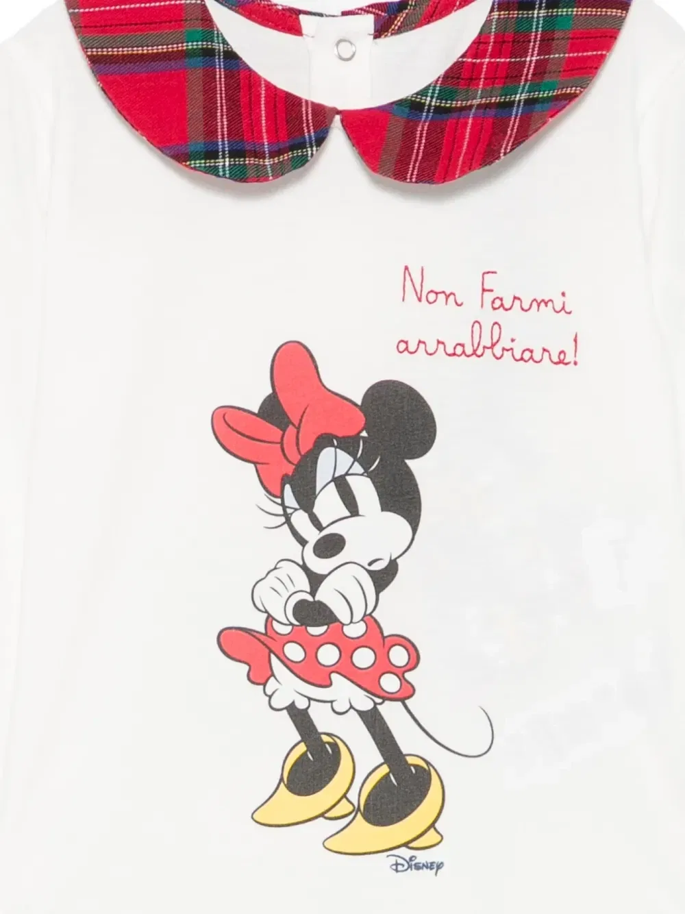 Боди с тартановым воротником X Disney MC2 Saint Barth Kids, белый — фото 3