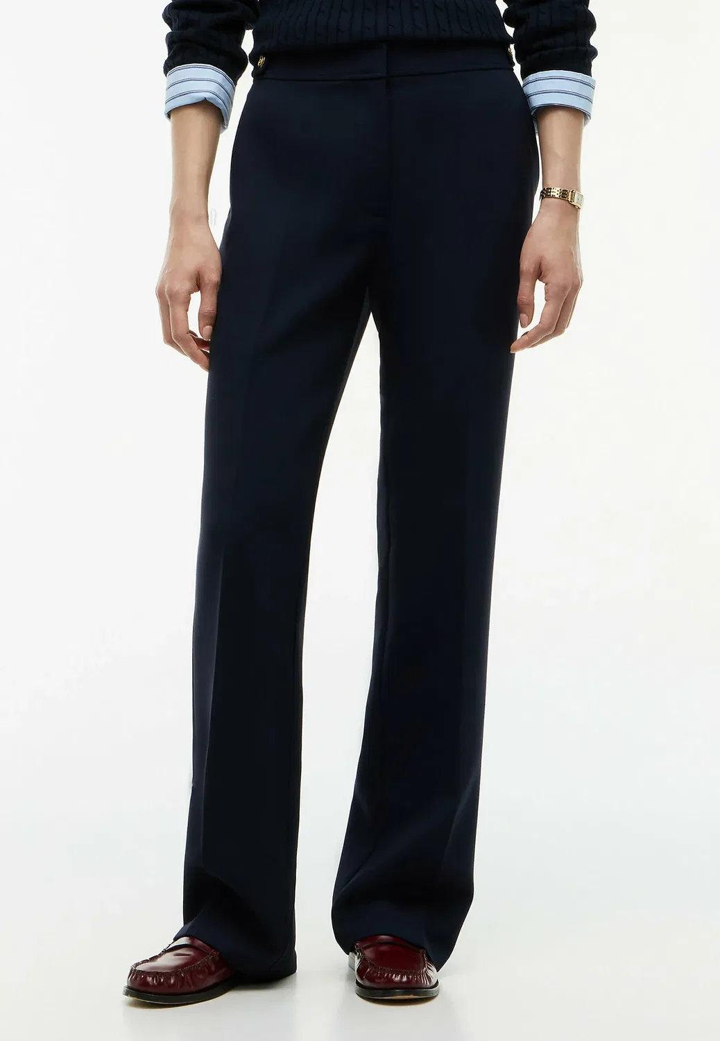 Брюки-Клеш с золотистыми пуговицами Tommy Hilfiger, Dark Blue