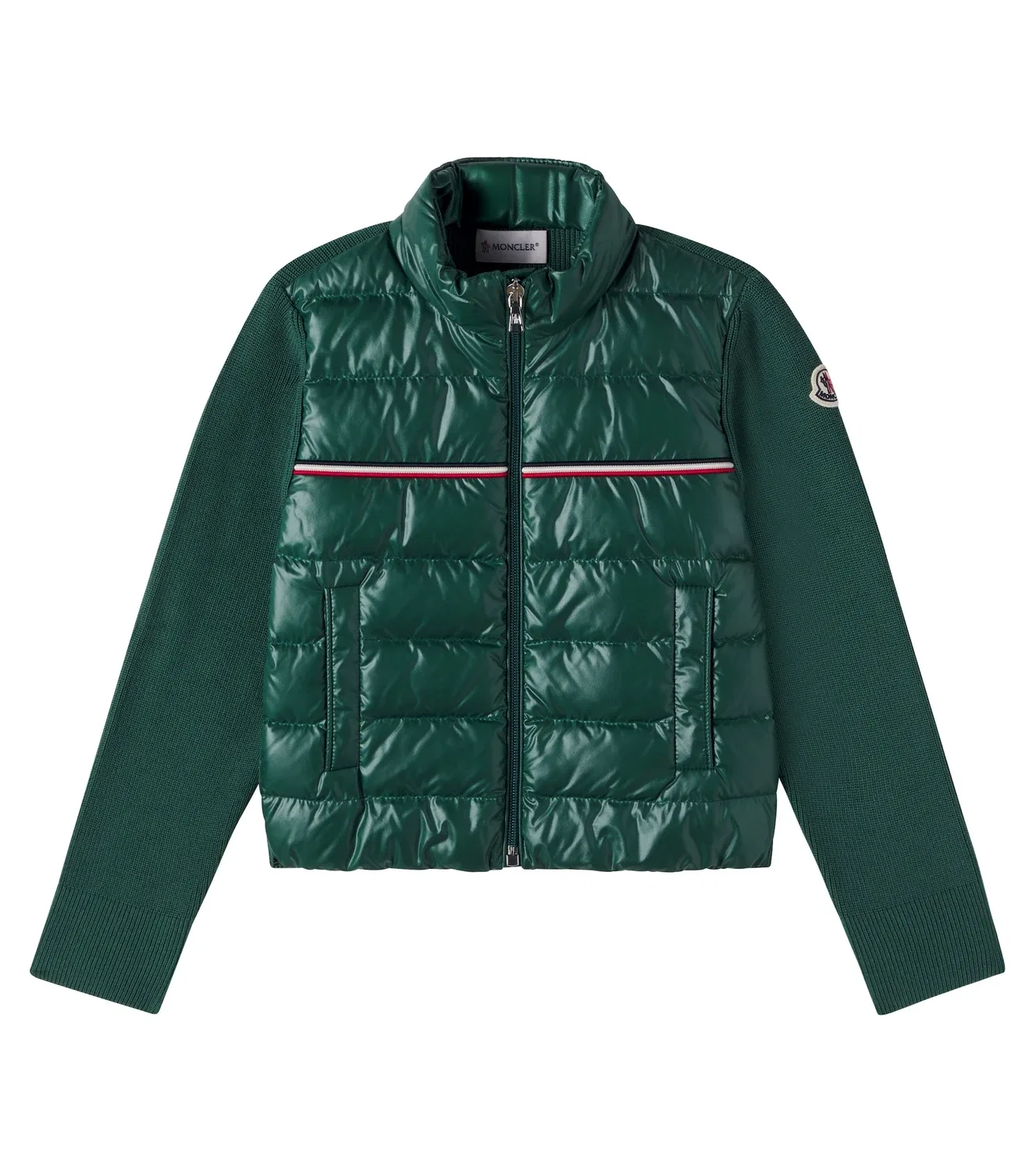 Легкая куртка хлопковая Moncler Enfant, зеленый