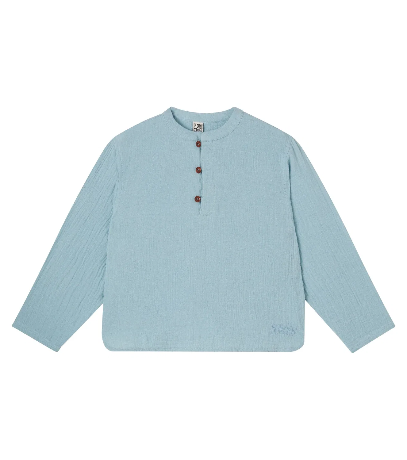 Рубашка из хлопковой марли Bonton, синий
