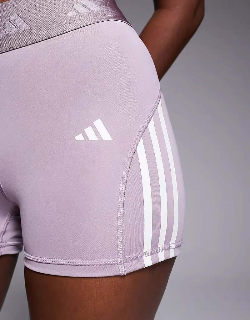 Облегающие шорты Adidas Training Hyperglam 3" фиолетового — фото 3
