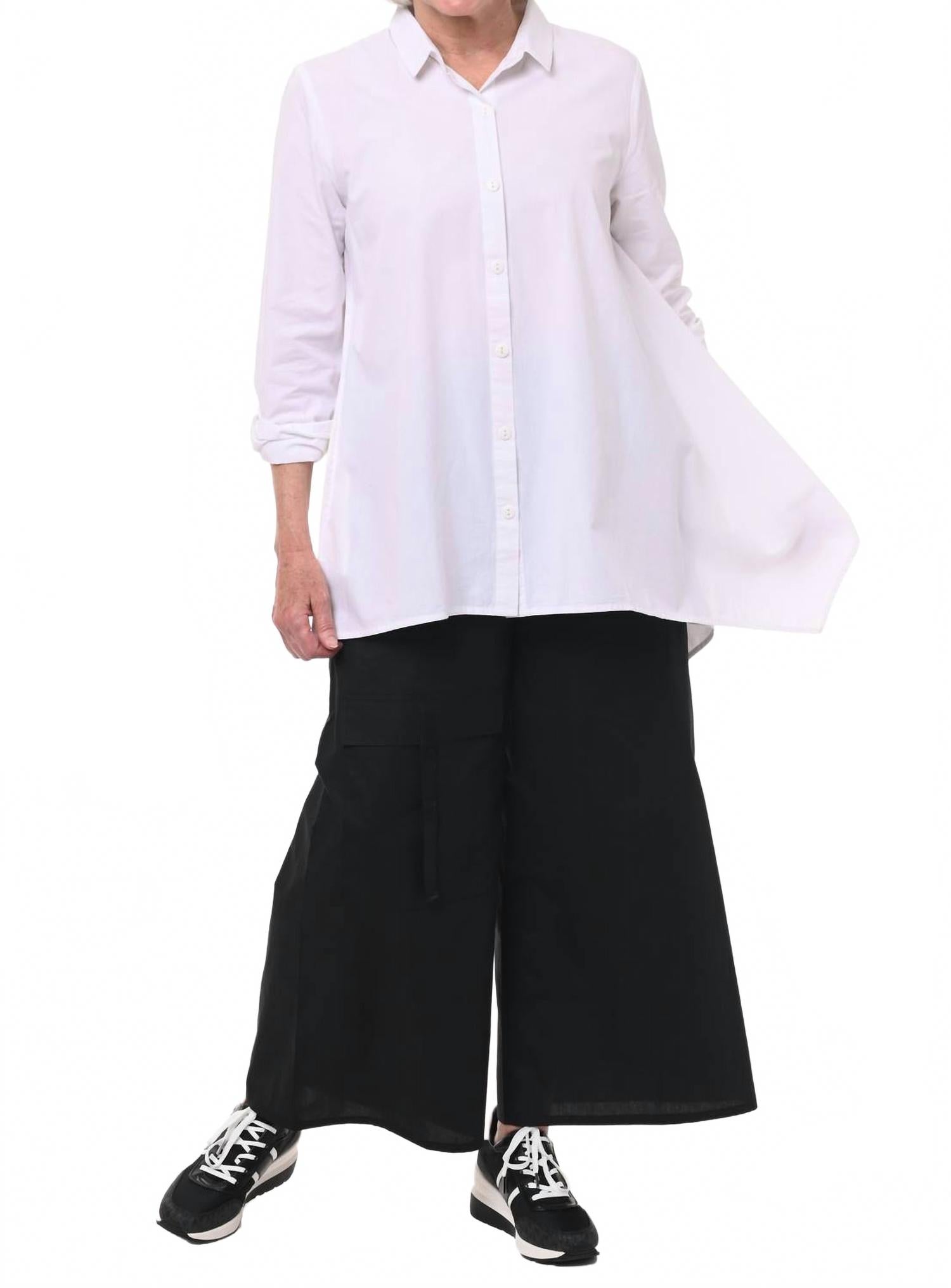 

Рубашка Avalon с пуговицами в белом цвете Tulip Clothing
