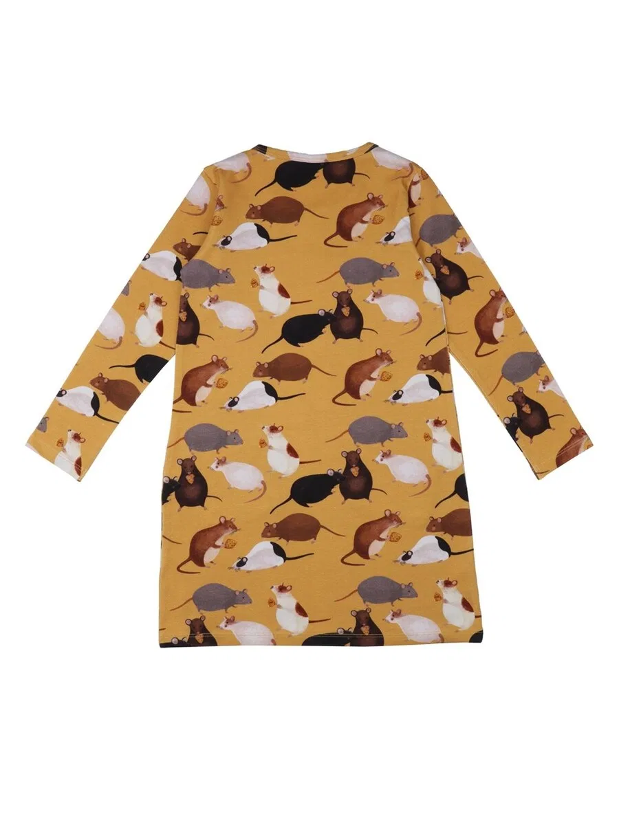 Топ Walkiddy 'Walkiddy - Playful Mouses Tunic' желтого цвета — фото 2