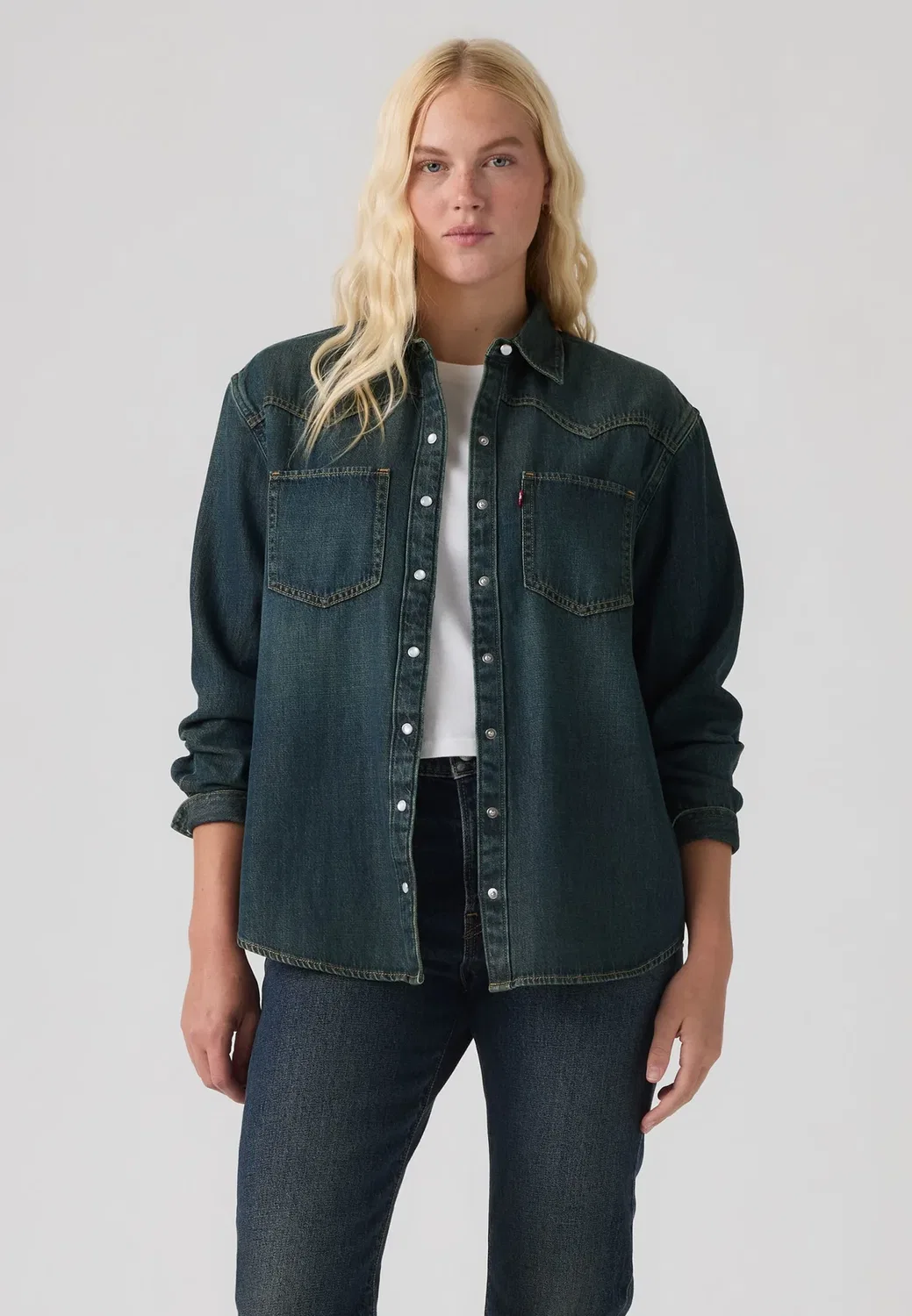 Блузка в стиле вестерн от Теодоры - на пуговицах Levi'S, High Vibration — фото 2