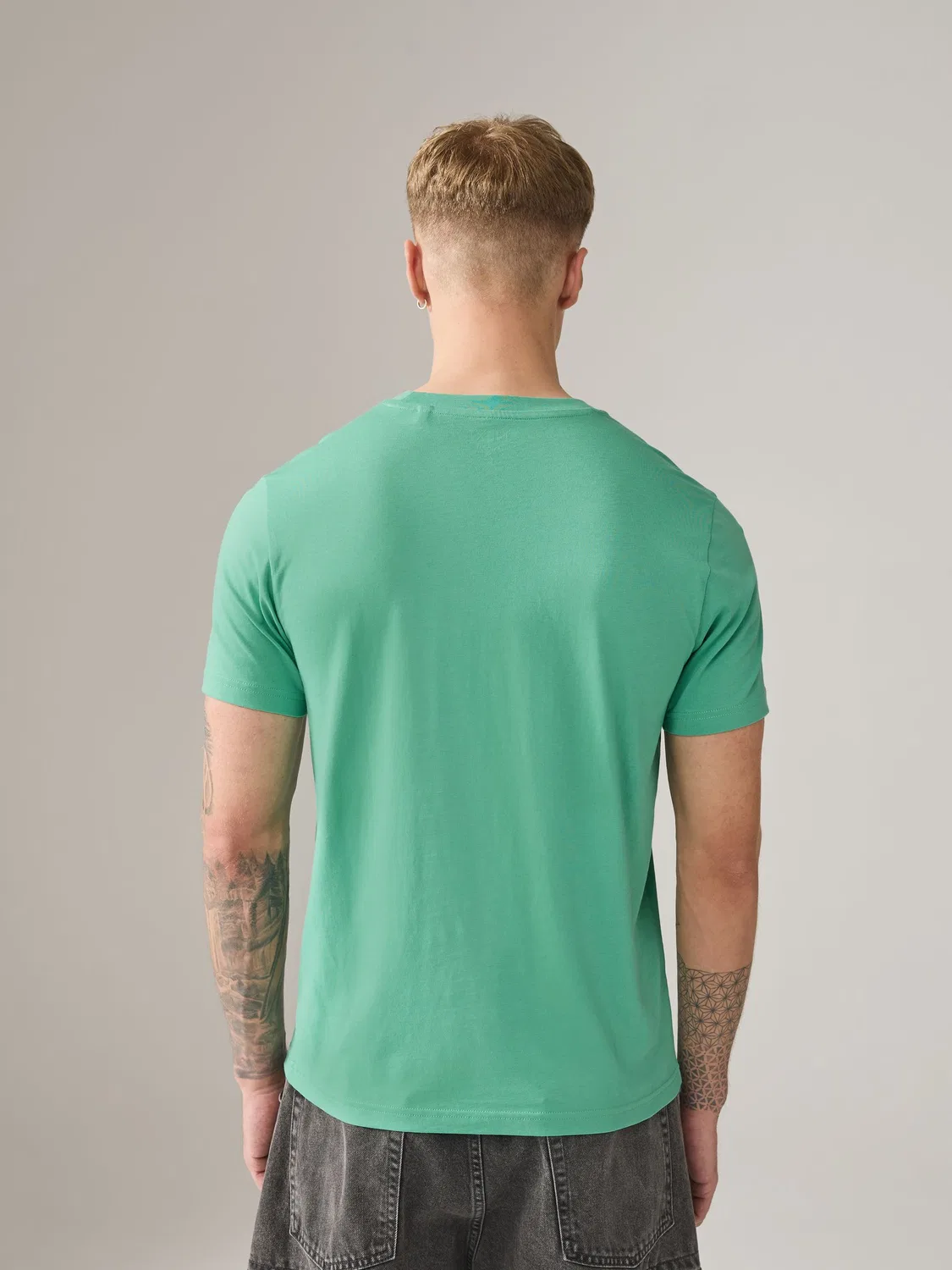 Футболка с круглым вырезом, Slim Fit, Essential Next, мятный — фото 4