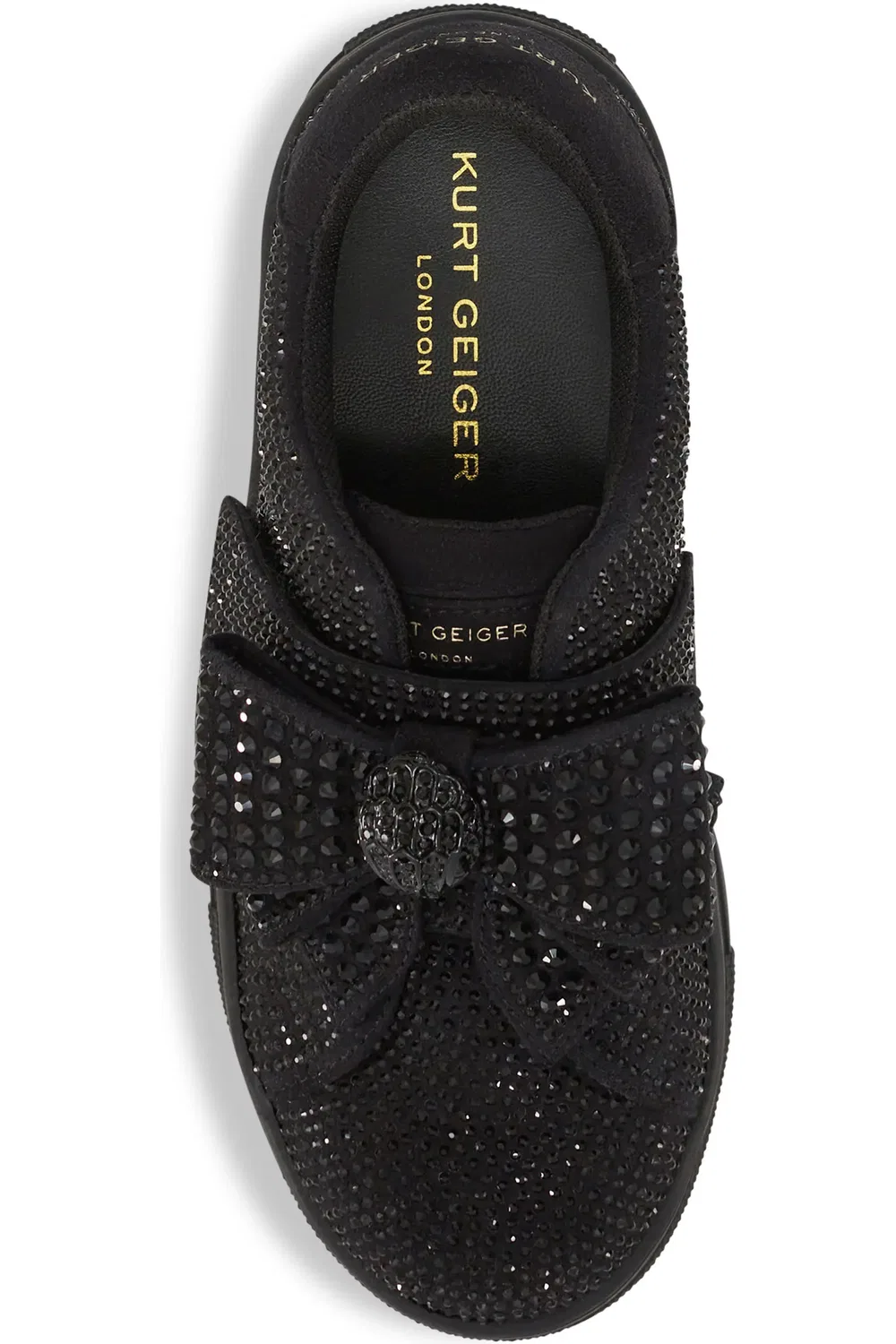 Детские кроссовки с блестками Mini Laney Bow Kurt Geiger London, черный — фото 4