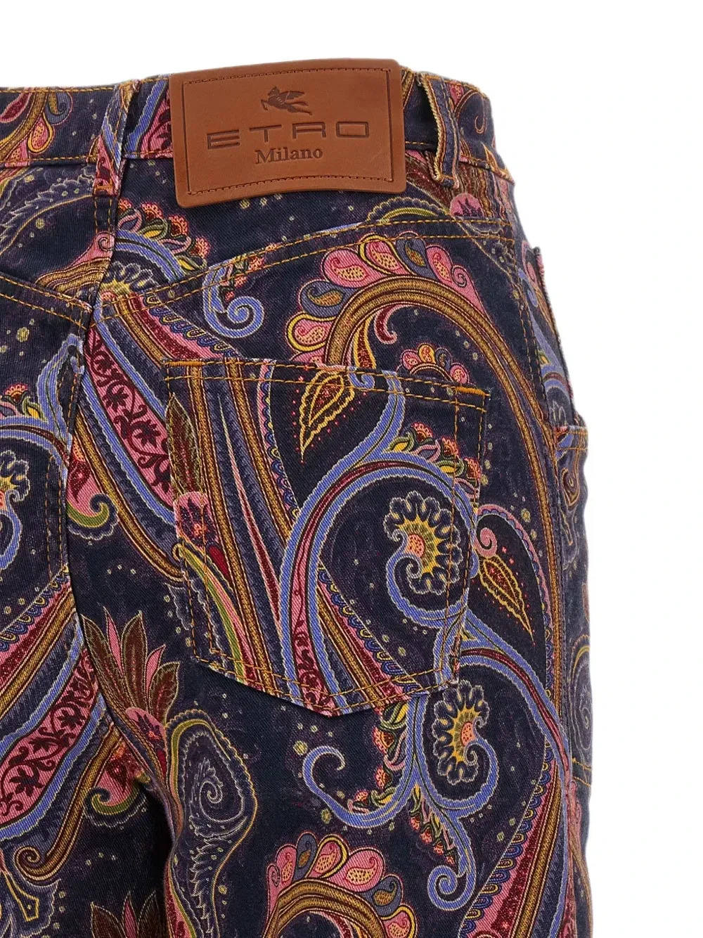 Расклешенные джинсы с принтом пейсли Etro, синий — фото 4