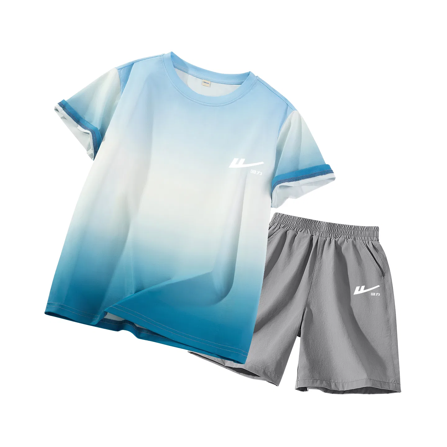 Детский спортивный комплект с круглым вырезом Blue White Hoki K-Gray White Hoki K WARRIOR