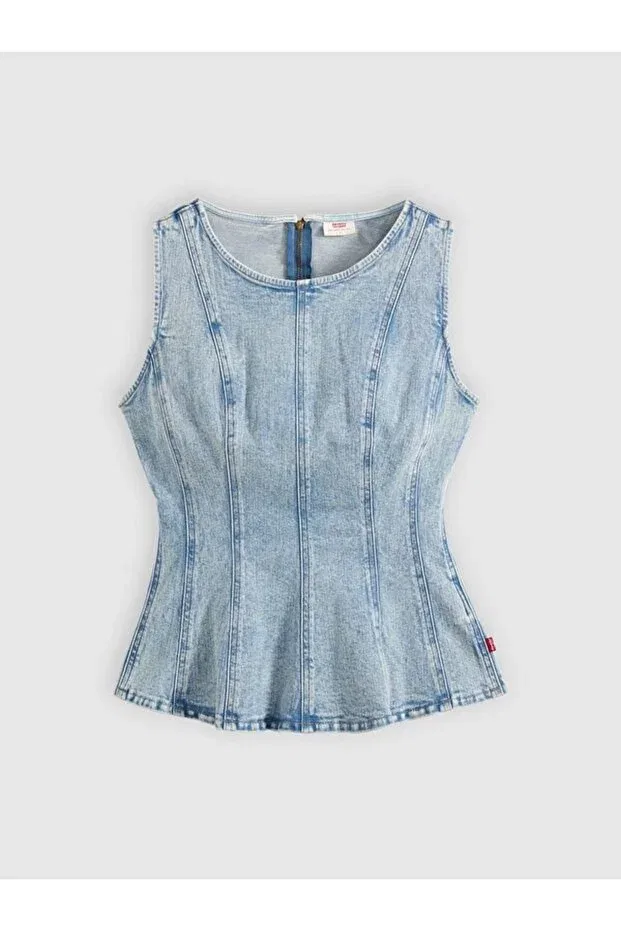 Женская джинсовая блуза-пеплум с коротким рукавом Levis, Indigo Levi'S