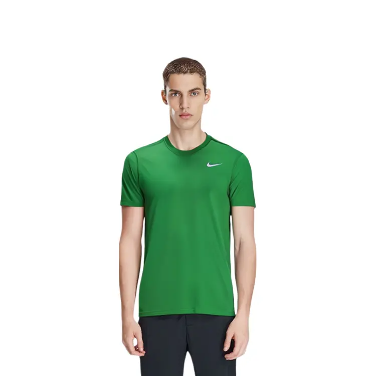 Футболка Dri-Fit мужская, цвет яблочно-зеленый/холодный серый Nike, серый — фото 3