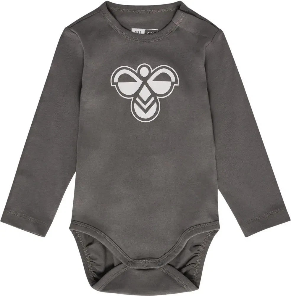 Боди с длинным рукавом Hmlmini Logo Body L/S Hummel, серый