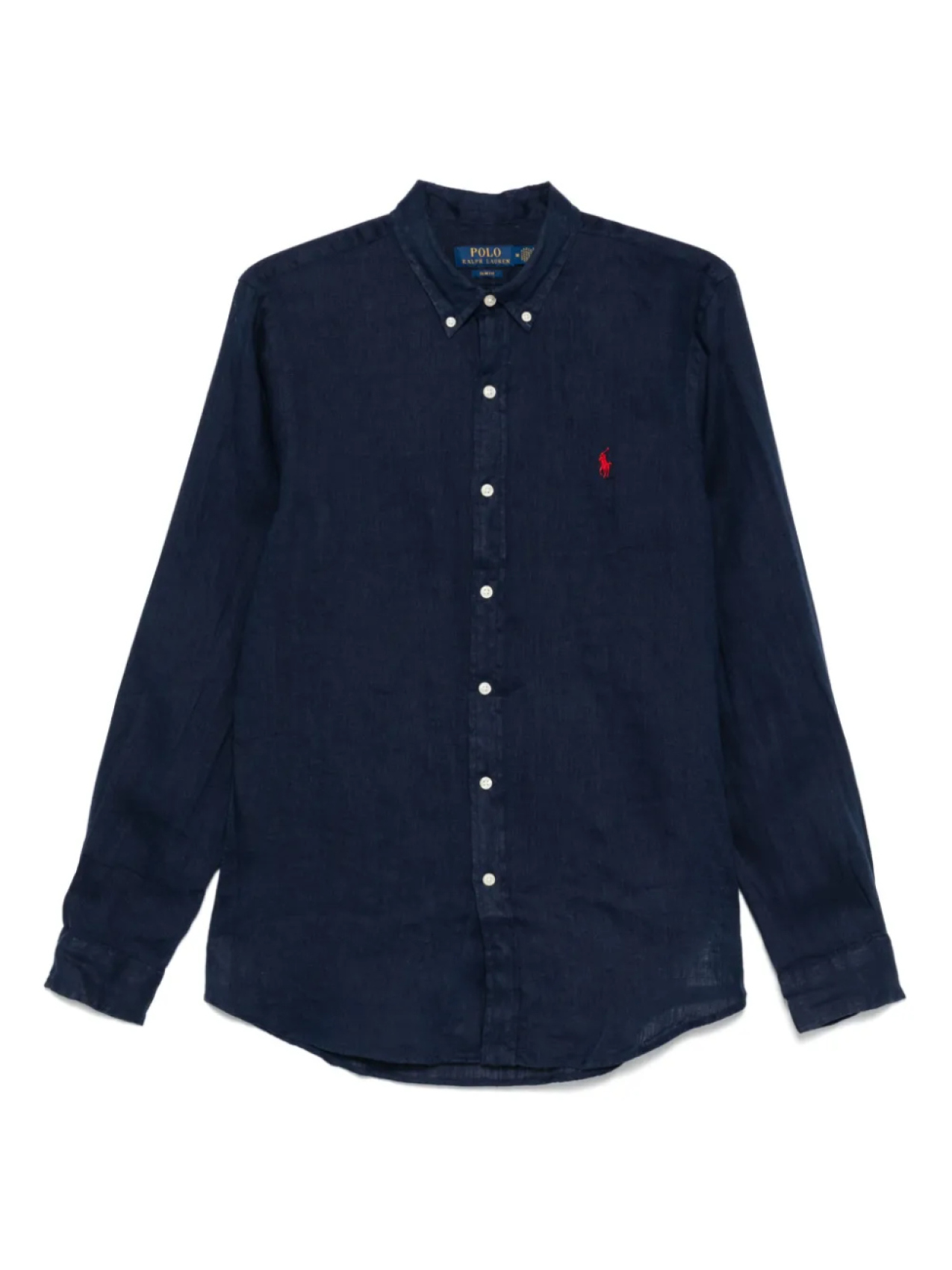 

Льняная рубашка Polo Ralph Lauren, синий