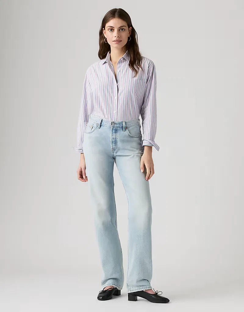 Легкие прямые джинсы Levi's 501 '90-х годов, светло-голубой — фото 2