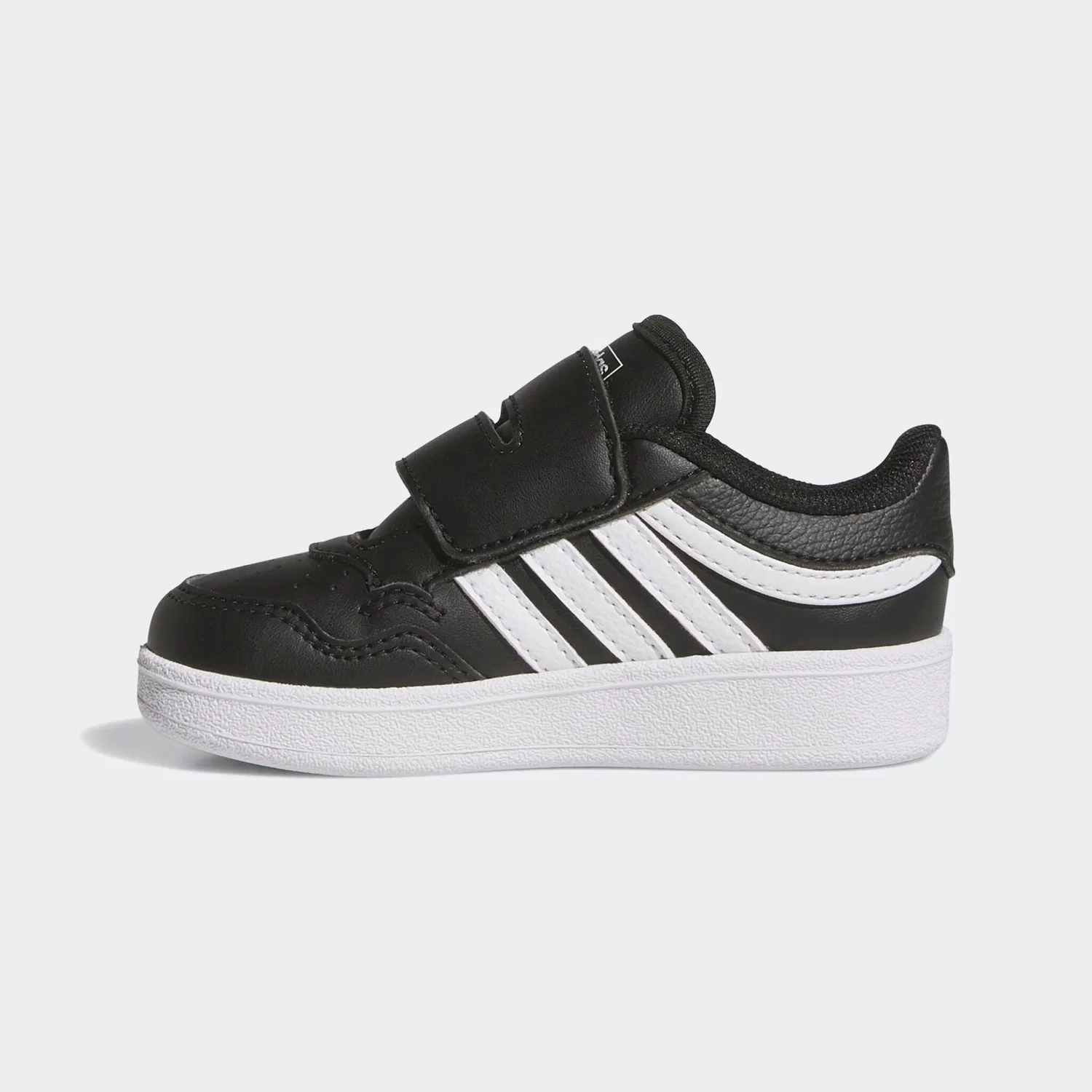 Детские кроссовки с липучками Hoops 4.0 Adidas Sportswear, Core Black/Cloud White — фото 3