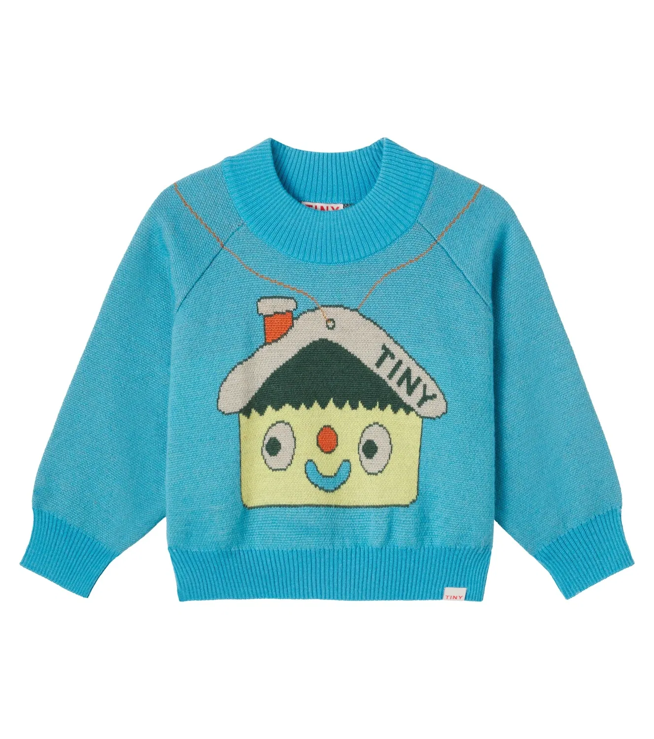 Свитер шерстяной Tinycottons Smiley Cottage, синий