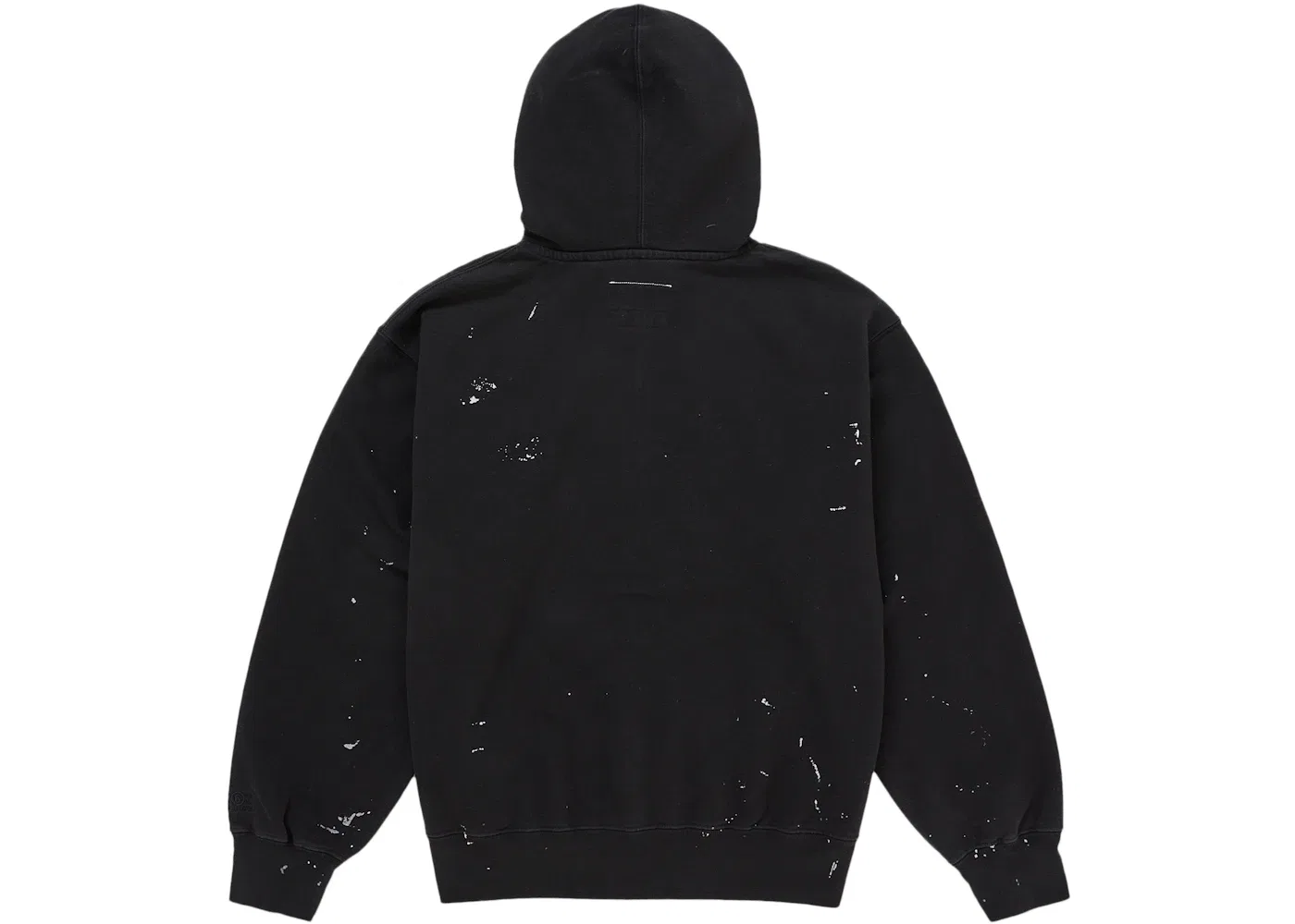 Мужская худи на молнии Supreme MM6 Maison Margiela Box Logo Zip Up Hooded Sweatshirt Black, Black — фото 3