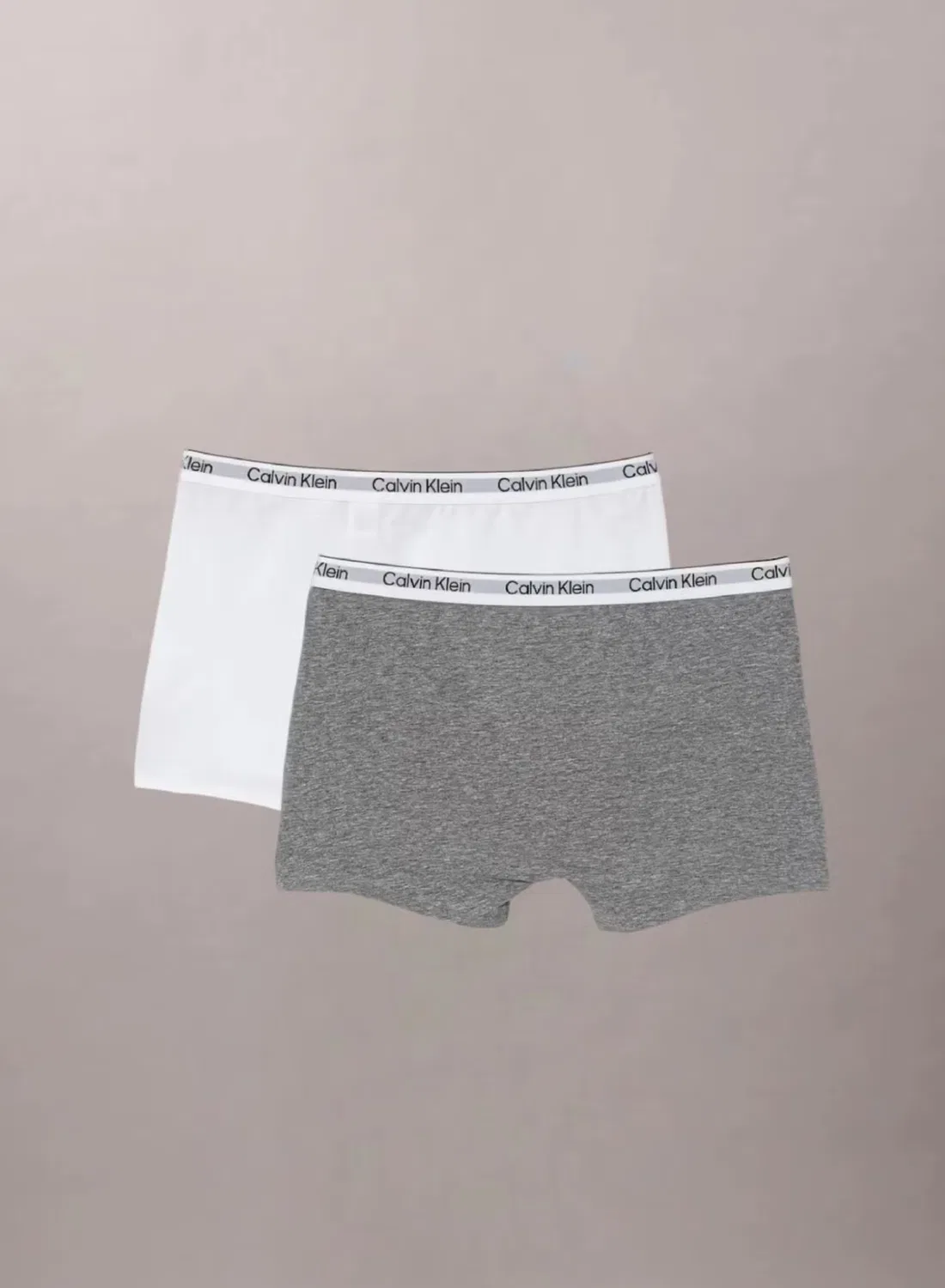 Трусы-боксеры с логотипом на поясе, комплект из 2 штук, 2-Pack repeat logo waistband trunks, Calvin Klein Jeans, серый — фото 2