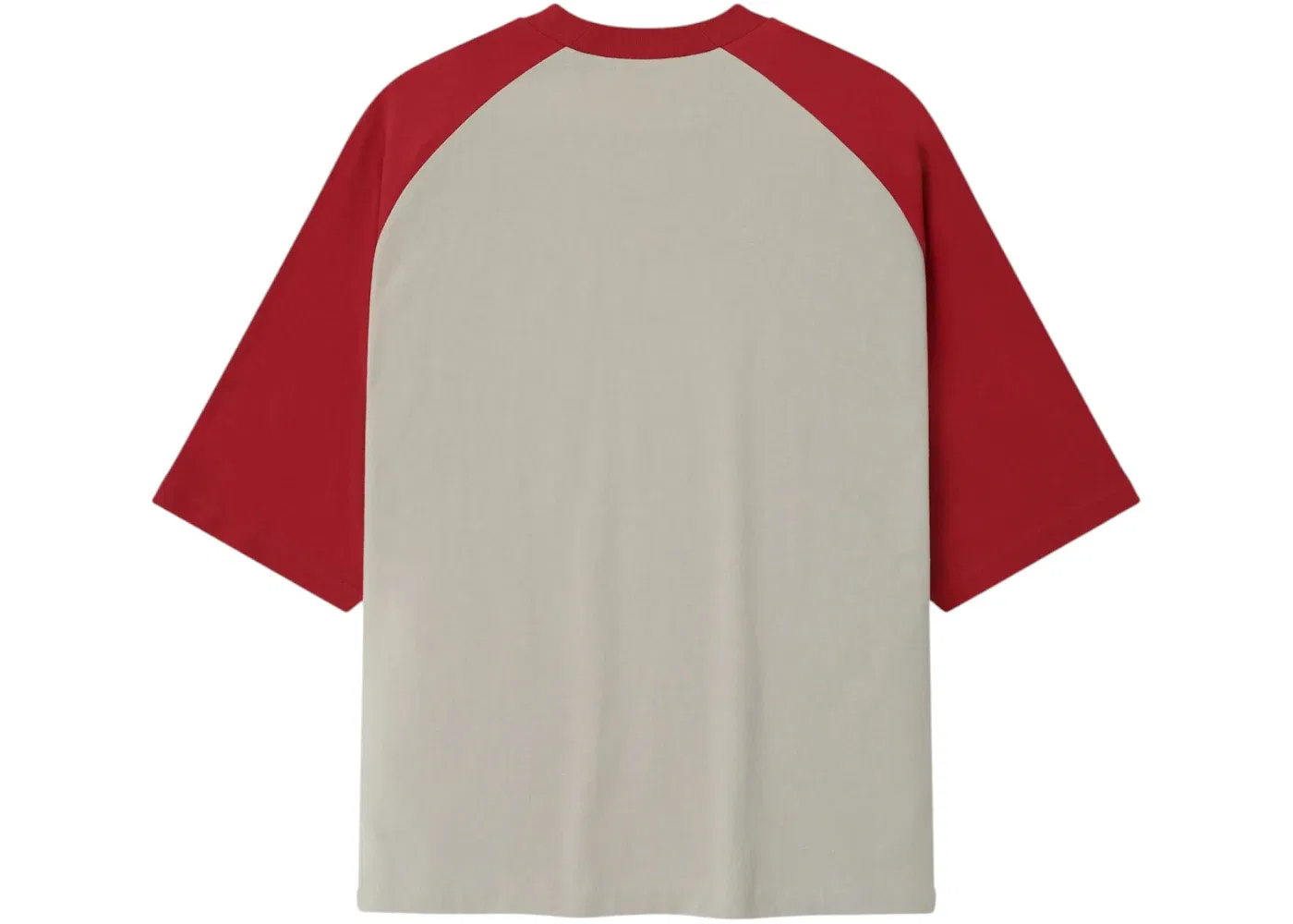 Мужская футболка с длинным рукавом Fear of God Essentials Baseball Tee, Smoke Grey/Crimson — фото 2