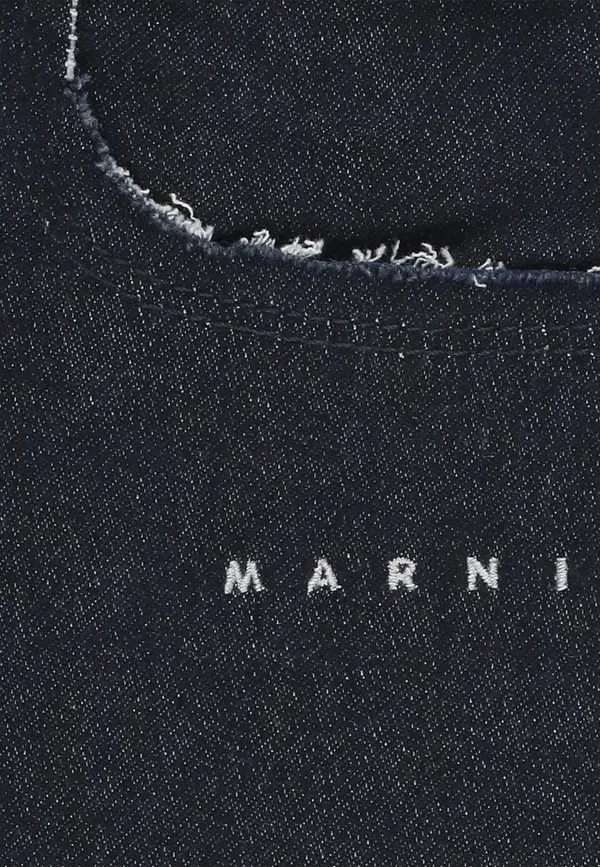 Шорты джинсовые Logo Marni, Blu, синий — фото 3