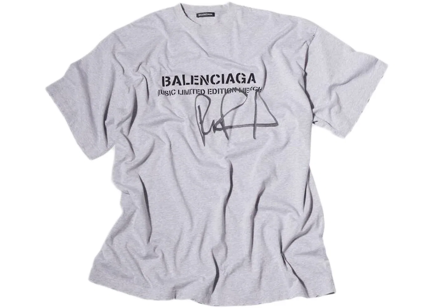 Женская футболка оверсайз с принтом RuPaul Balenciaga, Heather Grey/Black