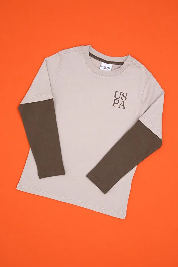 Детские свитшот с длинным рукавом U.S. Polo Assn., Stone