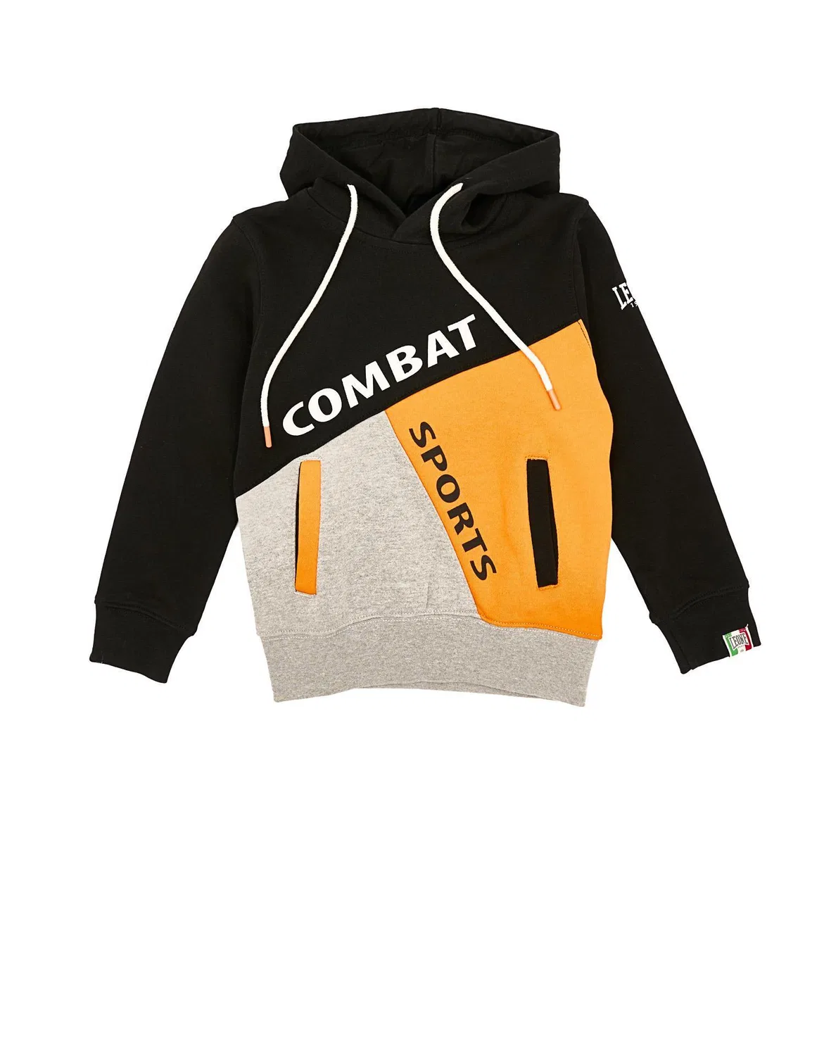 Детское худи с цветовым блоком Leone 1947 Apparel, Orange Vitaminorange Orange