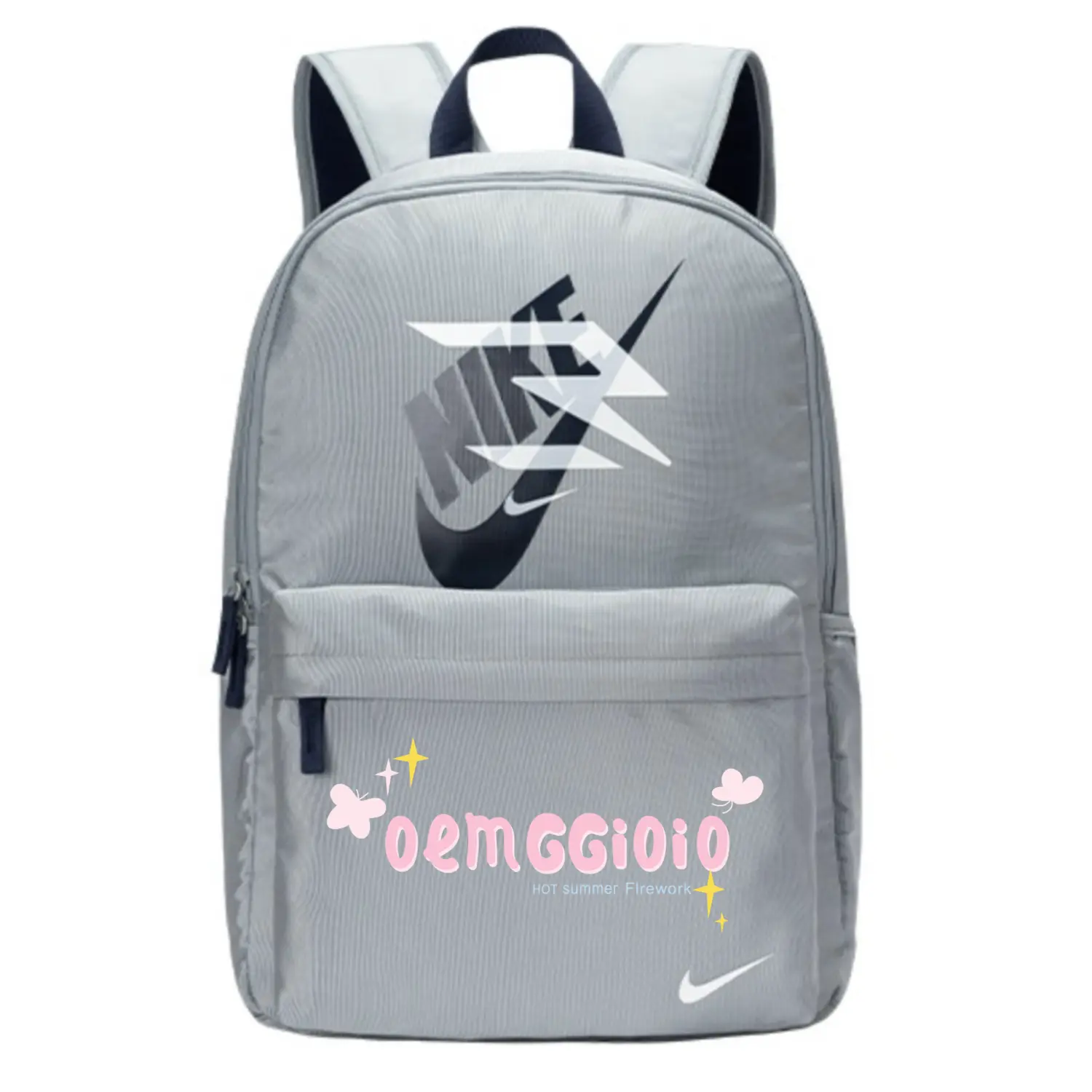 

Nike Полиэстеровый рюкзак унисекс светло-серый волчий, omeggipip