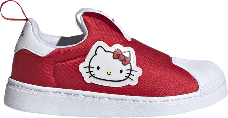 Кроссовки Adidas Hello Kitty x Superstar 360 J 'Vivid Red', красный — фото 2