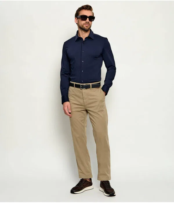 Мужская рубашка slim fit P-Hank-K-261 BOSS, Blu Marino — фото 2