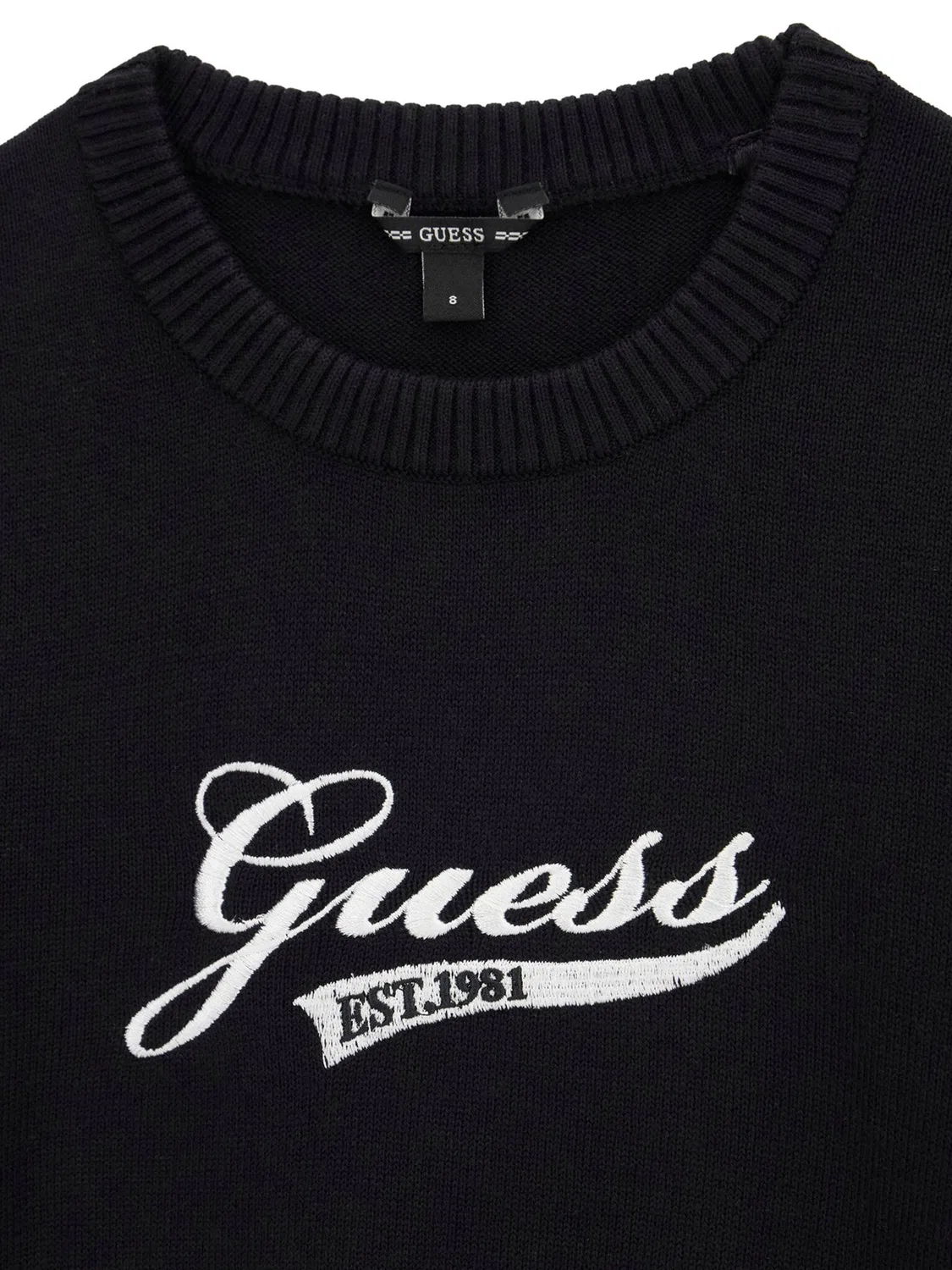 Пуловер стандартного кроя для мальчика Guess, черный — фото 3