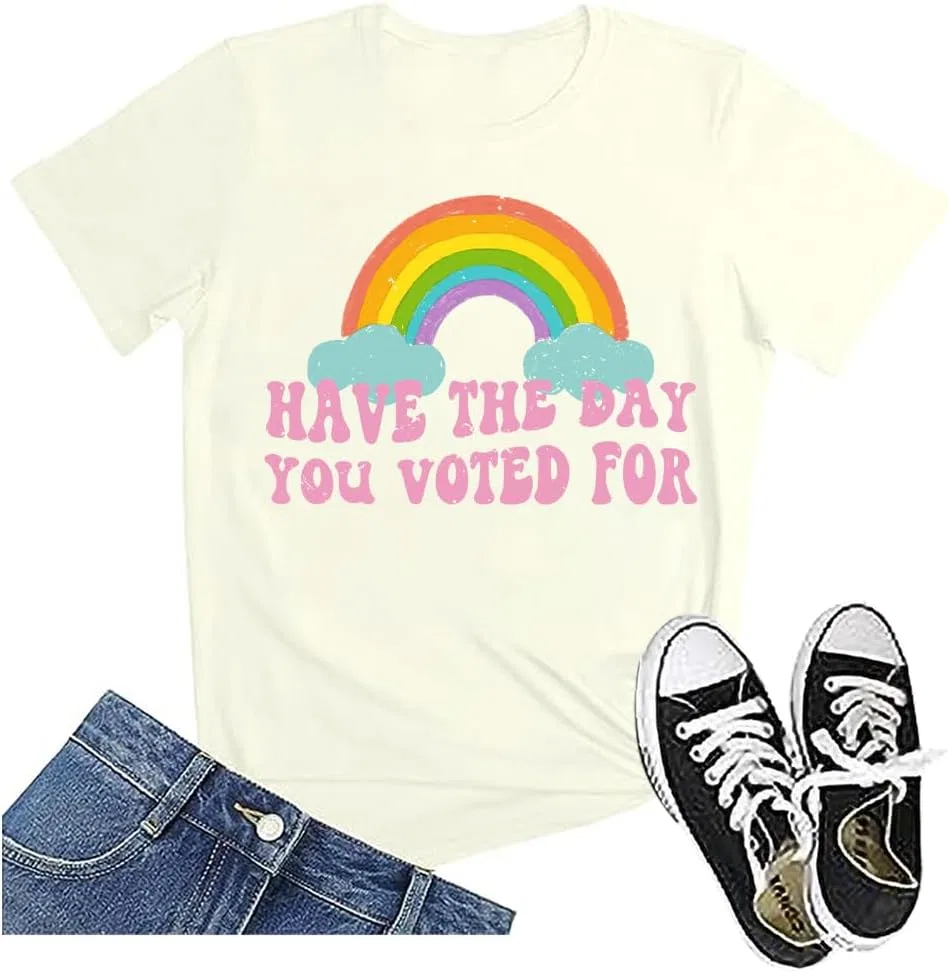 Футболка с принтом Rainbow Quote, Regular Fit, Creamy Yellow