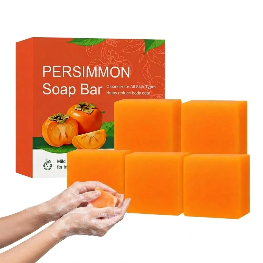 Душевое мыло с экстрактом хурмы, HNYXEQJL, набор 5 шт., 100 г
