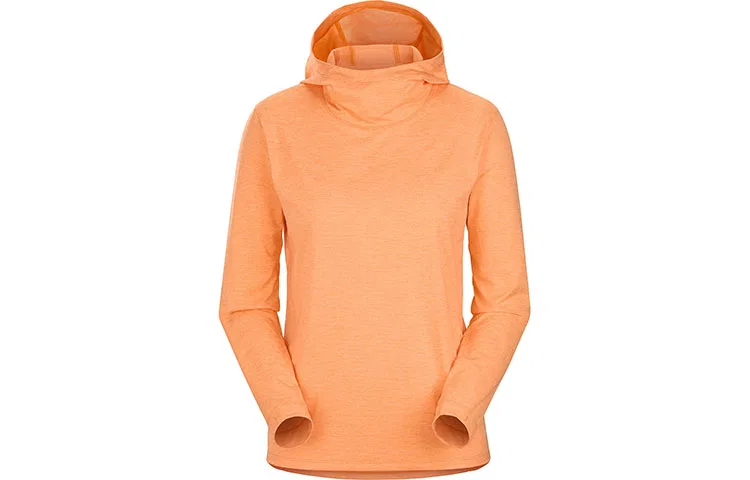 Женская куртка для защиты от солнца с быстросохнущей тканью Arcteryx, Sunrise Orange Gray/Horizon Heather