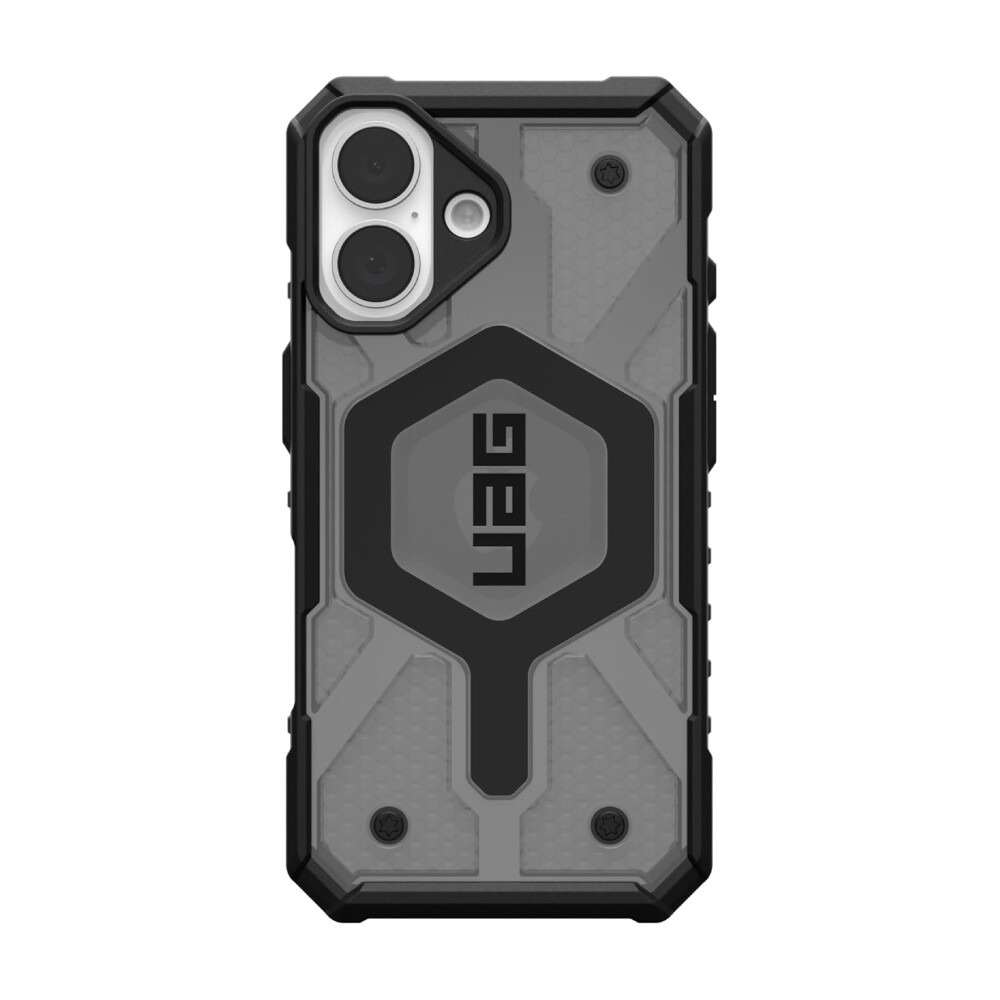 

Чехол UAG Pathfinder Clear для IPhone 16 с MagSafe, Ash/Black, Серый, Чехол UAG Pathfinder Clear для IPhone 16 с MagSafe, Ash/Black