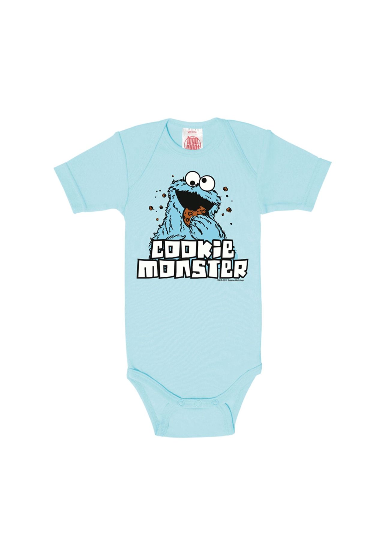 

Baby Body Sesame St - Cookie Monster LOGOSHIRT, светло-голубой
