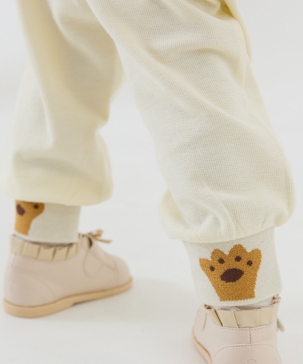 Спортивные штаны с кошачьей расцветкой Moimoln, Cream