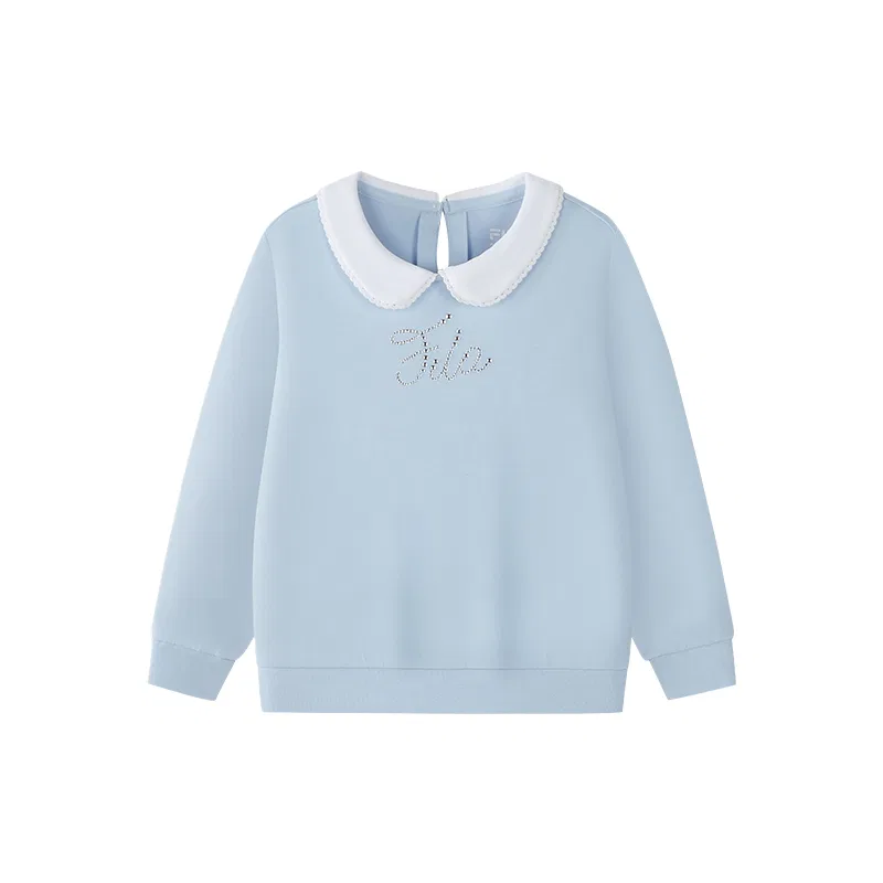 Детский свитшот с отложным воротником Sky Clear Blue FILA KIDS
