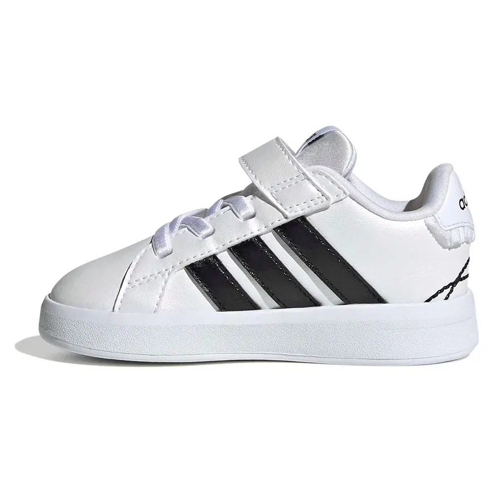 Детские кроссовки для девочек с принтом Grand Court 3.0 Adidas, White — фото 4