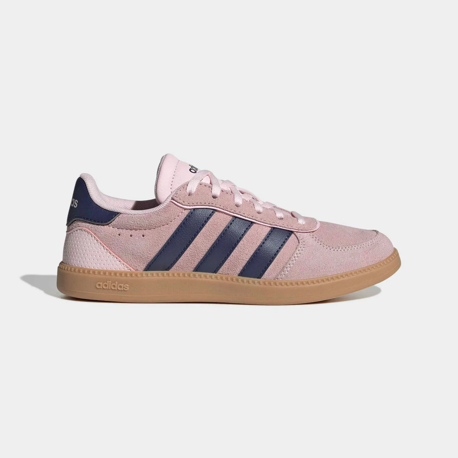 Детские кроссовки с тремя полосками Adidas, Clear Pink/Dark Blue — фото 2